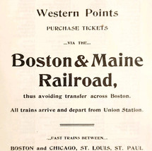 1906 Boston &amp; Maine Railroad Advertisement Trains New England Railway E17H - $465.81 MXN