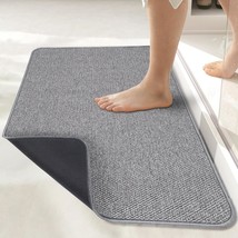 Bath Mat,Ultra Thin Bath Rugs,Rubber Bath Mats For, Grey,17&#39;&#39;X27&#39;&#39; - $43.94