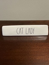 Rae Dunn Cat Lady Desk Plaque Sign Cat Lover Office Table Shelf Decor - £9.62 GBP