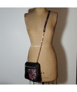 Vera Bradley Leather Crossbody Floral Kiev Needlework Chain Black Color ... - £105.36 GBP