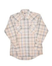 Vintage Ely Cattleman Western Shirt Mens M 15.5 Pearl Snap Long Sleeve Cowboy - £22.18 GBP