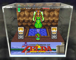 Zelda Link to the Past - 3D Cube Handmade Diorama - Video Games - Shadowbox - $69.19