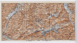 1911 ORIGINAL ANTIQUE MAP VICINITY OF ENGELBERG SARNEN TITLIS ALPS SWITZ... - $467.26 MXN