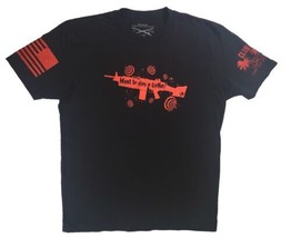 Grunt Style Mens XL Short Sleeve Graphic T-Shirt Want To Play A Game Black &amp; Red - £11.66 GBP