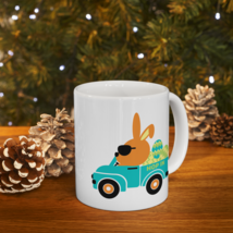 Hop In Easter Bunny Truck, Ceramic Mug, 11oz, Coffee Cup - £14.34 GBP
