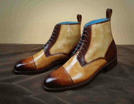 men&#39;s Patina Ankle boots handmade custom leather jodhpur boots for men - £113.23 GBP+