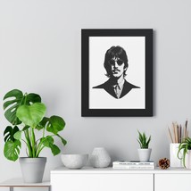 Framed Ringo Starr Portrait Poster - Black and White Iconic Drummer Phot... - £48.60 GBP+