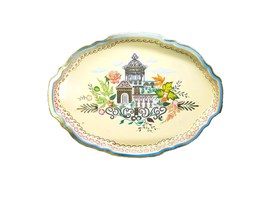Baret Ware oval metal tray | platter in Espana pattern 65/T33. Made in England. - £83.10 GBP