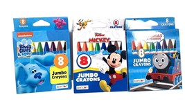 3PK Thomas Mickey Blues Jumbo Crayons  Blue Clues Thomas and Friends Mickey 8ct - $10.76