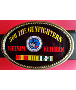 Vietnam Veteran 366 THE GUNFIGHTERS Epoxy Photo Belt Buckle  - £13.40 GBP