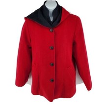 Pendleton Merino Wool Women&#39;s Jacket Size 6 Red Hooded - £55.04 GBP