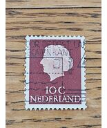 Netherlands Stamp Queen Juliana 10c Used Brown - $49.34 MXN