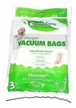 Hoover Upright Vacuum Type Y Anti-Allergen Filter Hepa Bags 3 Pk Part # A856 - £6.95 GBP