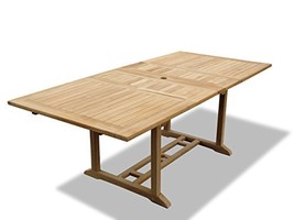 Windsor&#39;s Grade A Teak 82&quot;x39&quot; Rect Double Extension Table. Makes 3 Size... - £1,535.94 GBP