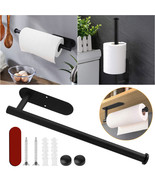 Self-Adhesive Paper Towel Holder Roll Rack Under Cabinet Steel Wall Moun... - $9.89