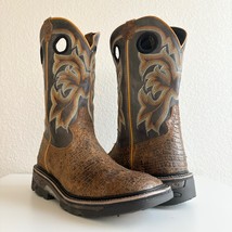 NEW Capitan Mens Cowboy Workboots Size 9D Western Brown Leather Square T... - $173.25