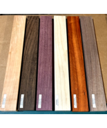 ONE EACH WALNUT, PADAUK, HARD MAPLE, PURPLEHEART, ZEBRA, CHERRY 16&quot; X 2&quot;... - $64.48 CAD