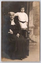 RPPC Victorian Grandmother With Small Child Real Photo Portrait Postcard... - £6.92 GBP