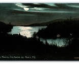 Lac Manitou Ste Agathe Des Monts di Notte Quebec Città Canada Unp DB Car... - $7.13