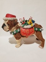 Danbury Mint Christmas Bulldog Santa Dog Large Figure Sculpture Statue - £513.74 GBP