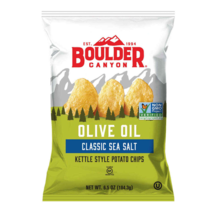 Boulder Canyon Olive Oil &amp; Sea Salt Kettle Cooked Potato Chips, 6.5 oz. Bags - £24.09 GBP+