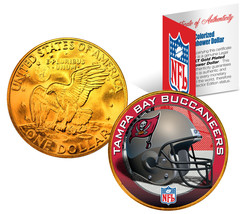TAMPA BAY BUCS NFL 24K Gold Plated IKE Dollar US Coin OFFICIALLY LICENSED - $9.46