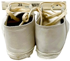 Vtg Mrs. Day's Ideal Baby Crib Saddle Shoes Size 1 Style 31 White Leather + Box image 6