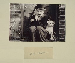 Charlie Chaplin Signed Page &amp; Photo - The Great Dictator - The Tramp w/COA - £1,162.82 GBP