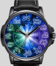 Zodiac Sings Stars Art Stylish Rare Quality Wrist Watch UK Seller - £43.00 GBP