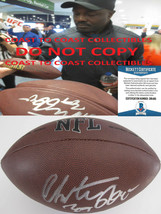 Christian Okoye Kansas City Chiefs autographed NFL football proof Beckett COA - £93.02 GBP