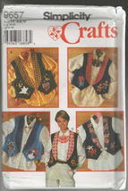 Simplicity Crafts Pattern 9657 Vest Size H 6,8,10 Uncut 1995 - $3.00