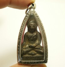 Phra Wat Boworn temple Chinese style Buddha pendant blessed 1974 peaceful life w - £67.41 GBP