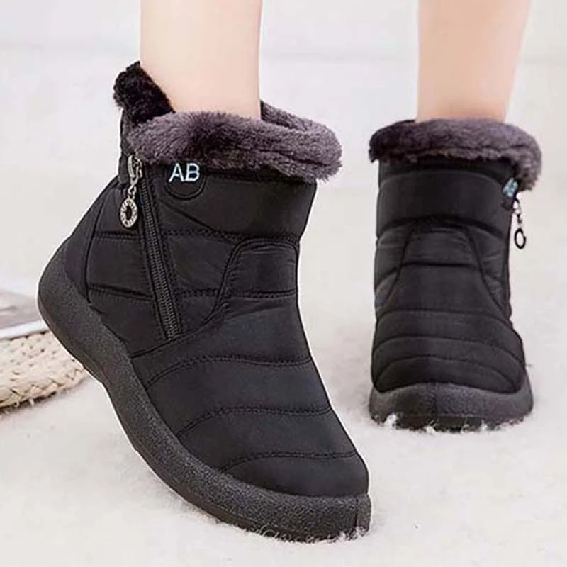 Snow Boots Women Plush Shoes For Women zipper Platform Shoes Woman Fashion Ankle - £157.16 GBP