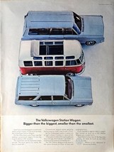 Volkswagen Station Wagon Bigger than the Biggest 1965 Vintage Print Ad - $205.42 MXN