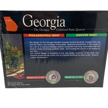 GEORGIA (GA) Colorized State Quarter NEW Philadelphia &amp; Denver Mint - $7.68