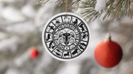 Aries Zodiac Wheel Ornament Custom Keepsake Gift Astrology Design Ram Tr... - $21.79