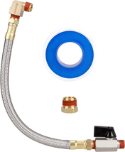 Extended Tank Drain Assembly Kit with 10 Inch Braided Steel Hose 1/4 Inc... - $22.44