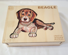 Woodbest Beagle Dog Puppy Wooden Jigsaw Puzzle Size L 263 Pcs 16.5&quot; x 13.4&quot; - $33.95