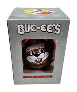 New BUC-EE&#39;S Light up Ornamet Red Christmas Holiday suvenior wreath glass - $14.20