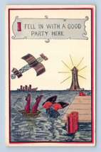 Romance Comic I Fell In With A Good Party Here UNP Chrome Postcard Postcard N9 - $3.51