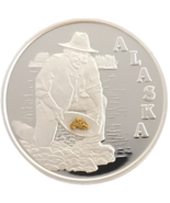 Alaska Mint Alaskan Gold Panner Joe Medallion Silver Medallion Proof 1 Oz  - £117.19 GBP