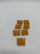 Lot of (35) Mustard Yellow Plastic Board Game Pegs 3/4&quot; - £18.73 GBP