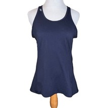 Athleta Navy Blue Tank Top w/ Leopard Racerback Women Size Medium Athlet... - $13.54 CAD