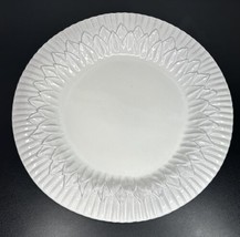 Mackenzie Childs White Stoneware Dinner Plate 12” Sunflower Design 2006 - £87.36 GBP