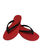 Christian Louboutin Loubi Flip Donna Flat Flip Flaps Sandals Eu 42 Blak /RED - £281.34 GBP