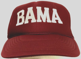 Alabama Crimson Tide Vintage 90s Ncaa Maroon Trucker Mesh Bama Cap Hats Sec 1 Sz - £20.00 GBP