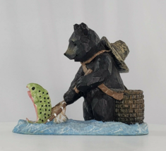 Vintage Bloom Brothers Fishing Black Bear Figurine - £15.97 GBP