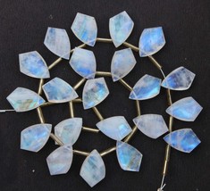 Natural 20 pieces faceted sparrow Rainbow Moonstone gemstone briolette b... - £95.69 GBP