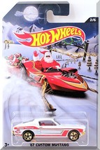 Hot Wheels - &#39;67 Custom Mustang: Holiday Hot Rods #2/6 (2015) *White / Walmart* - £3.13 GBP