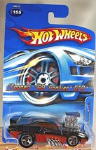 2006 Hot Wheels Collector #155 TOONED &#39;69 PONTIAC GTO Black w/5 Spoke Wheels - £7.31 GBP